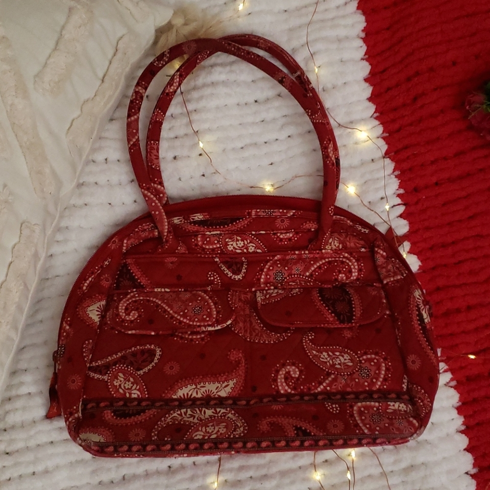 Vera Bradley "Bowling Ball" Bag in Mesa Red